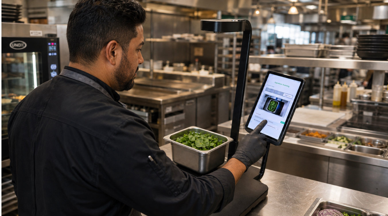 An operator using the Metafoodx device